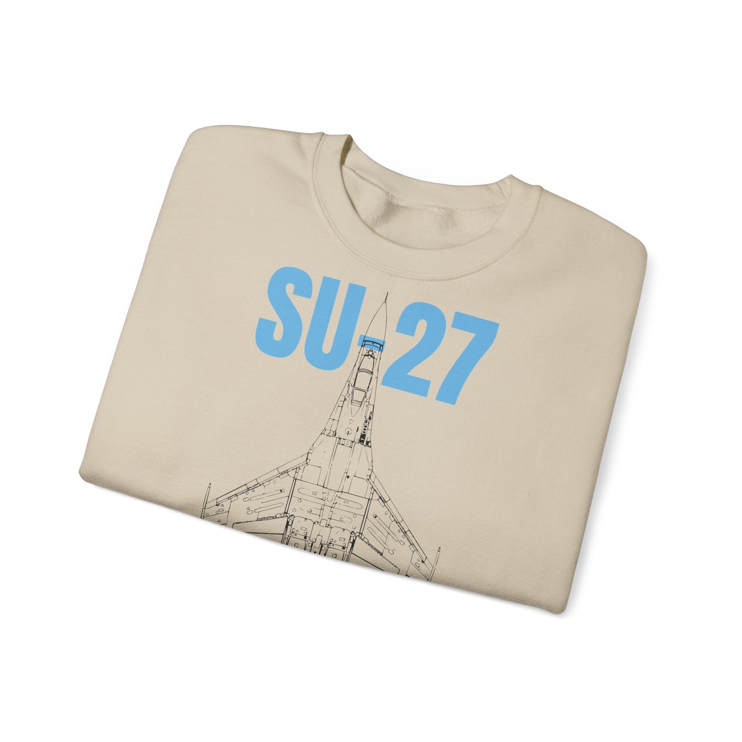 SU-27, sudadera unisex con cuello redondo