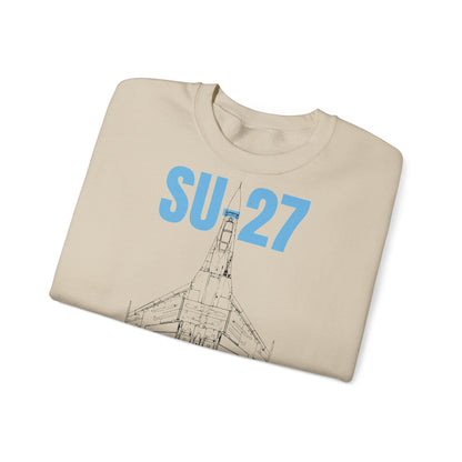 SU-27, sudadera unisex con cuello redondo