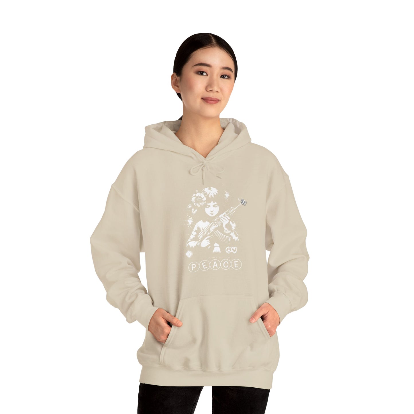 Peace, Sudadera con capucha unisex Heavy Blend™