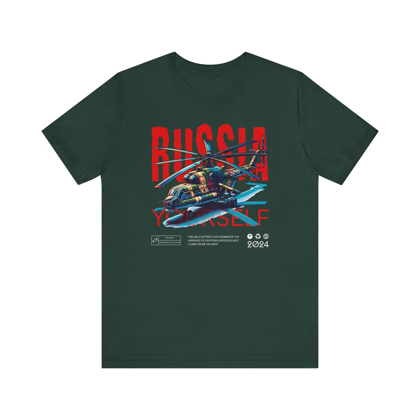 Helicopteros del este, Camiseta de manga corta unisex de jersey