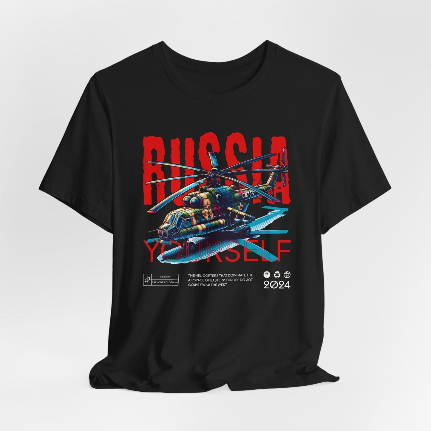 Helicopteros del este, Camiseta de manga corta unisex de jersey