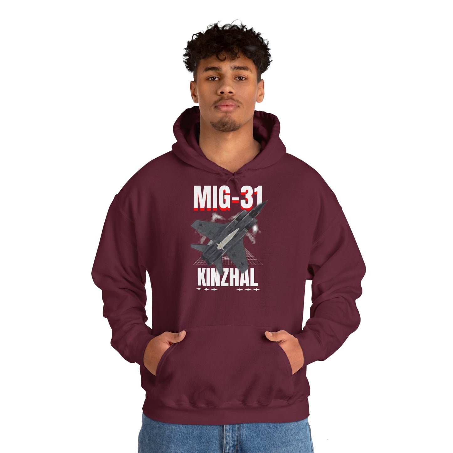 MIG-31 Armado con misil kinzhal, Sudadera con capucha unisex Heavy Blend™