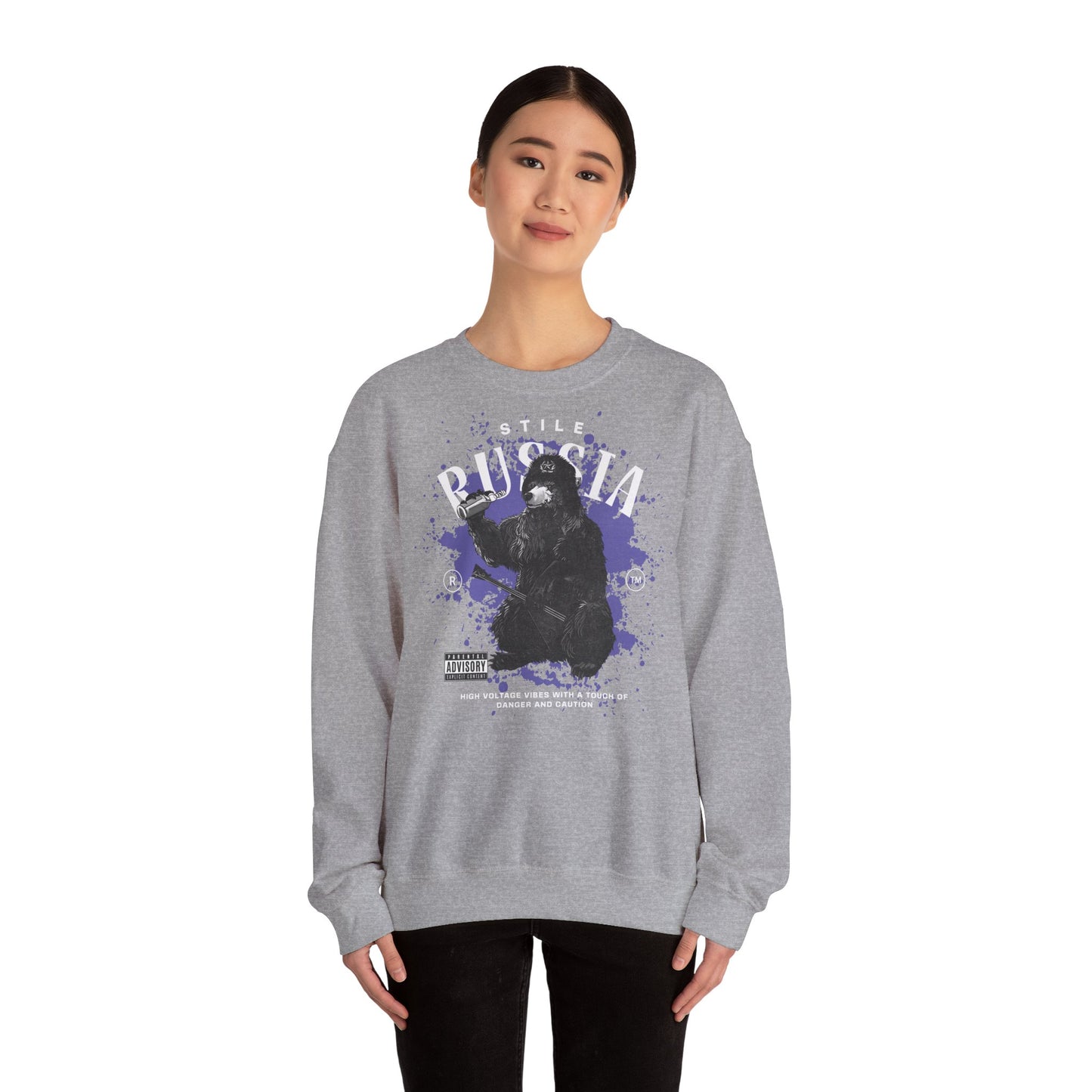 Russia stile, sudadera unisex con cuello redondo