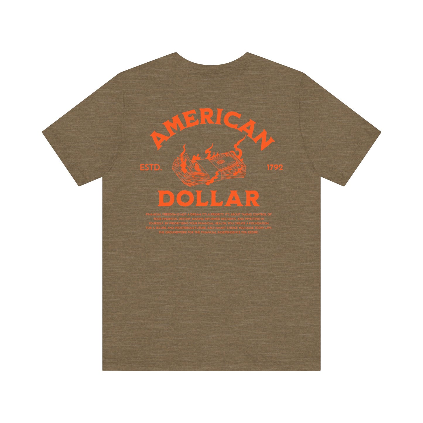 Dollar Burn, Camiseta de manga corta unisex de jersey