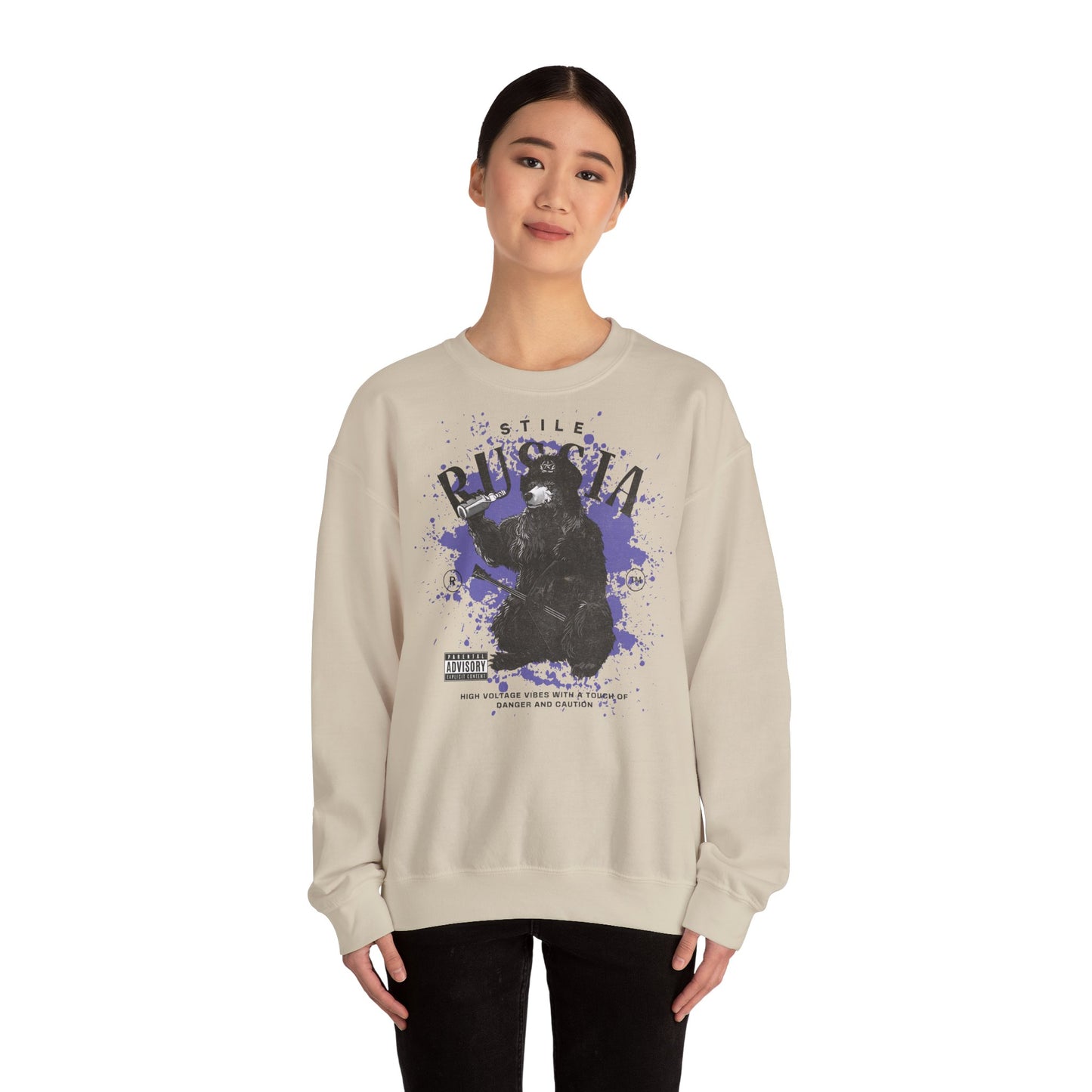 Russia stile, sudadera unisex con cuello redondo