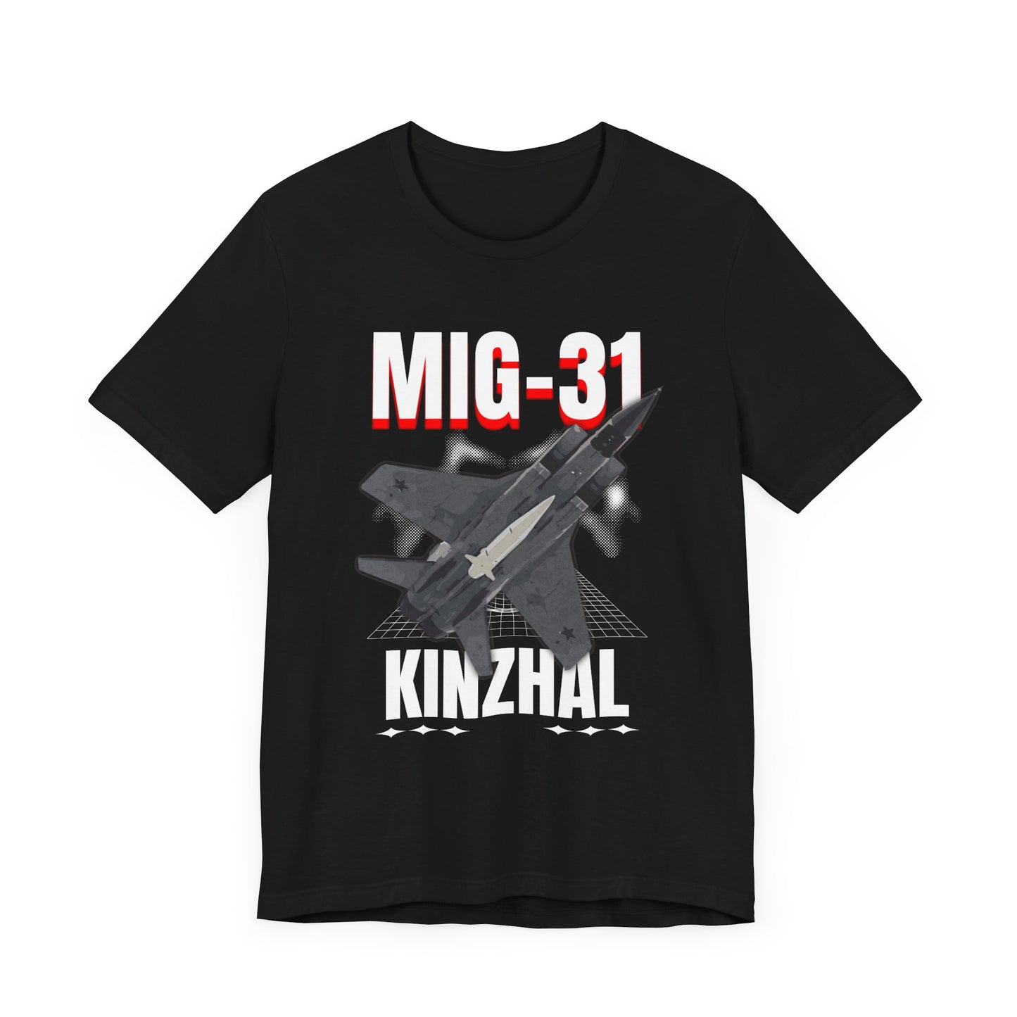 MIG-31 Armado con misil kinzhal, Camiseta de manga corta de punto unisex